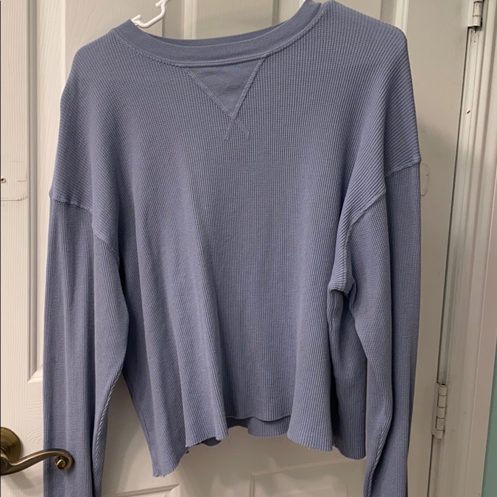 BRANDY MELVILLE BLUE LONG SLEEVE TOP